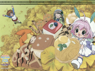 Anime girls flower field basket - a basket free wallpaper