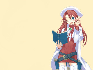 Sailor girl beret glasses book - a wall free wallpaper for desktop