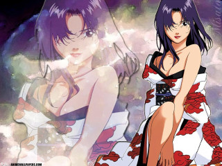 Ayako rokkaku anime kimono flower - a man in a suit free wallpaper