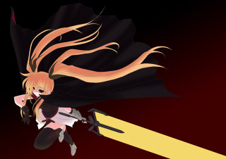 Flying woman sword cape anime - a sword and a cape free wallpaper