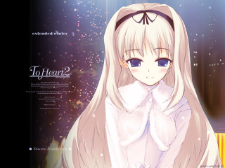 Anime girl white hair starry - official art free wallpaper for desktop