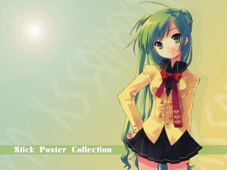 Green hair yellow jacket red - green hair free wallpaper