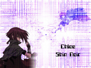 Anime character purple background celshading - cel free wallpaper for desktop