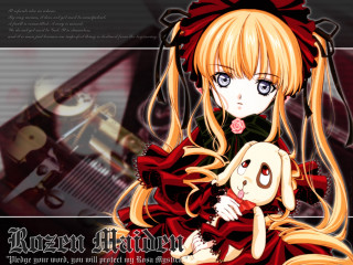 Anime girl rose hollow gothic - stuffed free wallpaper