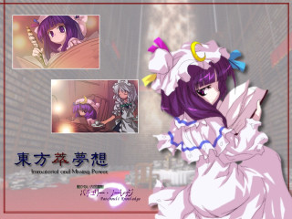 Purple hair girl library maid - a yellow ring free wallpaper