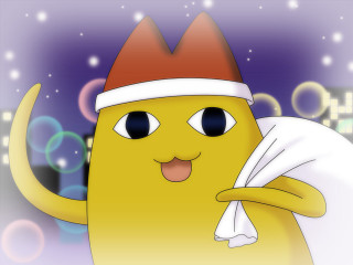 Pikachu santa hat bubbles night - a purple sky free wallpaper