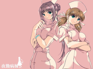 Anime girls pinkdress armhug remodernism - the other free wallpaper