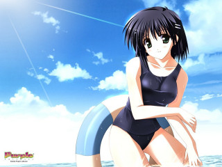 Woman bathing suit lifepreserver beach - a life preserver free wallpaper
