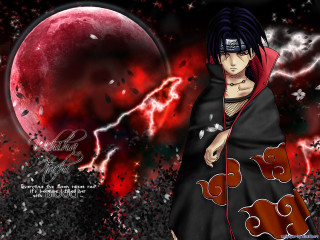 Anime boy red moon gothic - a red moon in the background free wallpaper