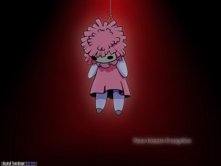 Cartoon character hanging red black - a string free wallpaper