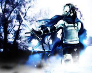 Woman sword forest moon ninja - a sword and a sword free wallpaper