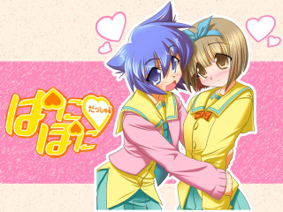 Anime hug hearts love yayoi - heart free wallpaper