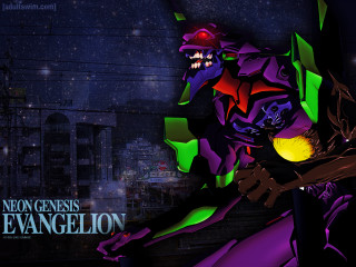 Demon neon suit city skyline - neoexpressionism free wallpaper