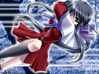 Anime girl green eyes flying - leg free wallpaper