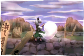 Woman snowball clouds green skirt - a cartoon of a woman holding free wallpaper