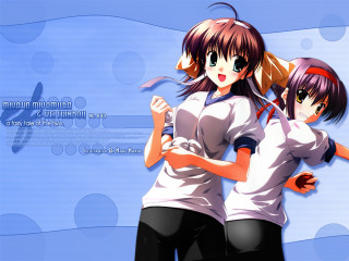 Anime girls blue wave rayonism - visual free wallpaper