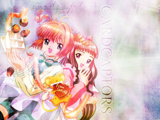Anime girls teddy bear cake - holography free wallpaper