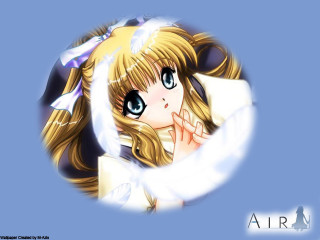 Anime girl blue eyes long 3 - net art free wallpaper
