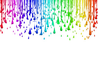 Rainbow rain droplet white wall - a white wall free wallpaper
