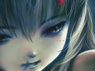 Woman blueeyes rose hair anime - blue eye free wallpaper