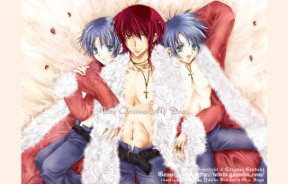 Red hair cross fur anime - a cross free wallpaper