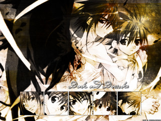 Anime boys siblings expressionless blackwhite - du jin free wallpaper