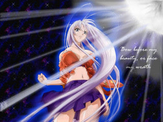 Anime girl white hair red 22 - a red top free wallpaper