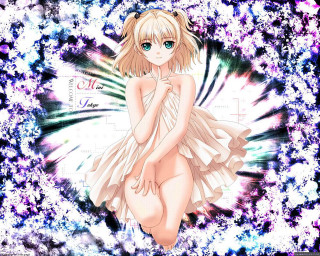 Butterfly girl floral stars holography - flowery free wallpaper
