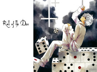 White haired man dice cross - gothic free wallpaper for desktop