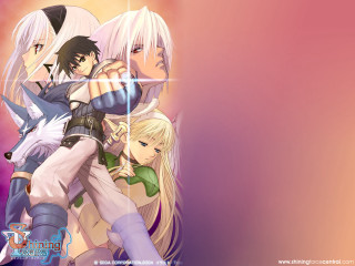 Anime characters pink purple white - a purple background free wallpaper