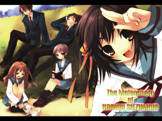 Anime group field dog kyoto - a man in the background free wallpaper