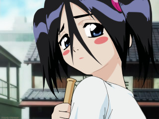 Anime girl bat building sky - a roof free wallpaper