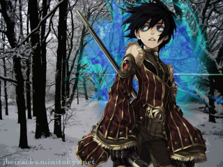 Woman red brown outfit sword - outfit holding free wallpaper