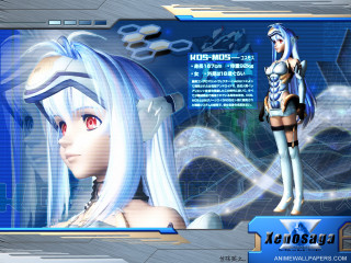 Futuristic girl blue background cybernetics - a futuristic outfit free wallpaper
