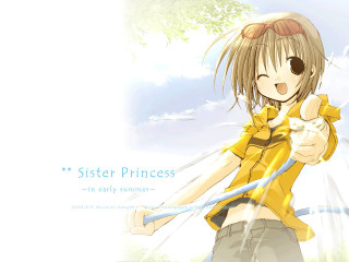 Girl yellow shirt blue ribbon - a blue ribbon free wallpaper