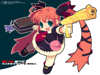 Cartoon girl fish gun yayoi - hint of yayoi kasuma free wallpaper