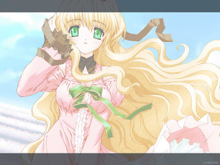 Blonde girl gun green eye - a gun free wallpaper