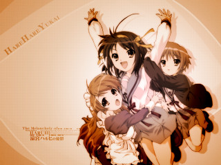 Anime girls arms up hug - their arm free wallpaper