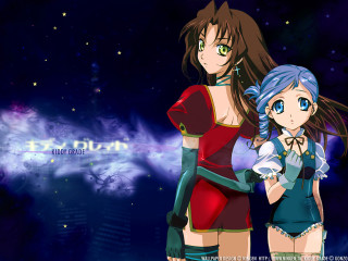 Two anime girls galaxy night - two anime girl free wallpaper