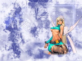 Angel wings clouds star sitting - her hand and a star free wallpaper
