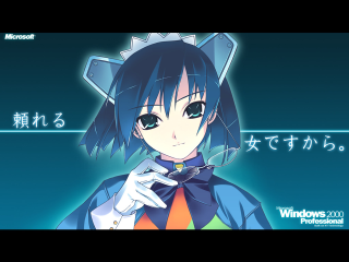 Anime bluehair catears windows ai - a anime character free wallpaper