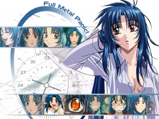 Bluehair clock fullmetalpanic eizankikukawa anime - full free wallpaper