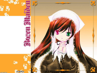 Anime girl red hair white 3 - a white hat free wallpaper