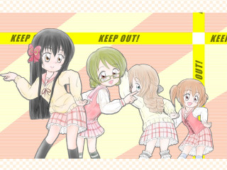 Girls yellow ribbon argyle checkered - a yellow stripe free wallpaper