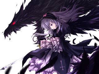 Woman sword wings demon gothic - a sword free wallpaper for desktop
