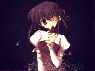 Anime girl long hair bow 12 - long hair and a bow free wallpaper