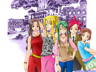 Anime girls cityscape flowers lyco - lyco art free wallpaper