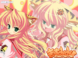 Blonde girls cat ears anger - a cat ear free wallpaper