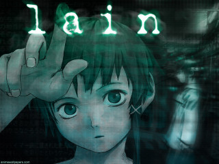 Girl green light aria hologram - her face and a hand free wallpaper