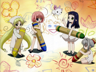 Anime girls giant pencil child - a childs free wallpaper